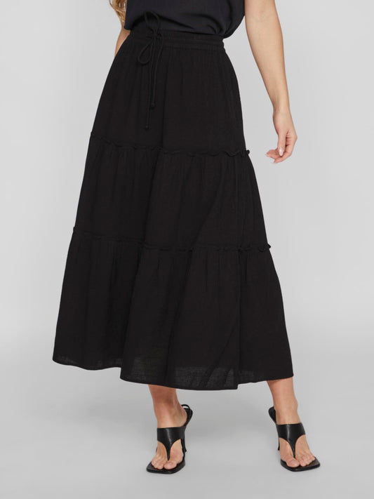VIANLA Long Skirt - Black Beauty