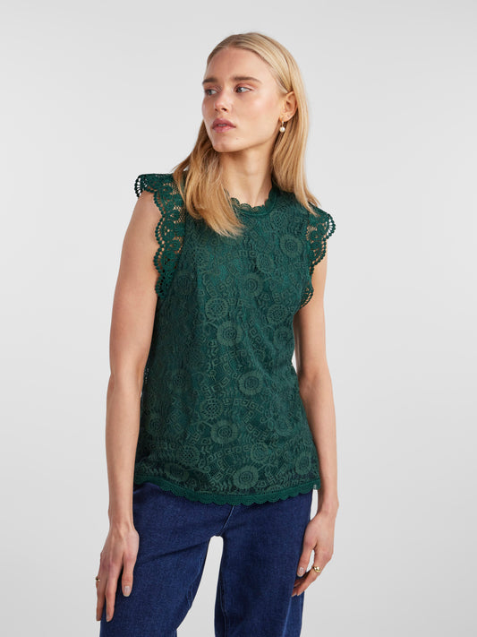 PCOLLINE T-Shirts & Tops - Trekking Green